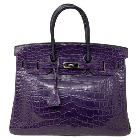 purple Hermes bags